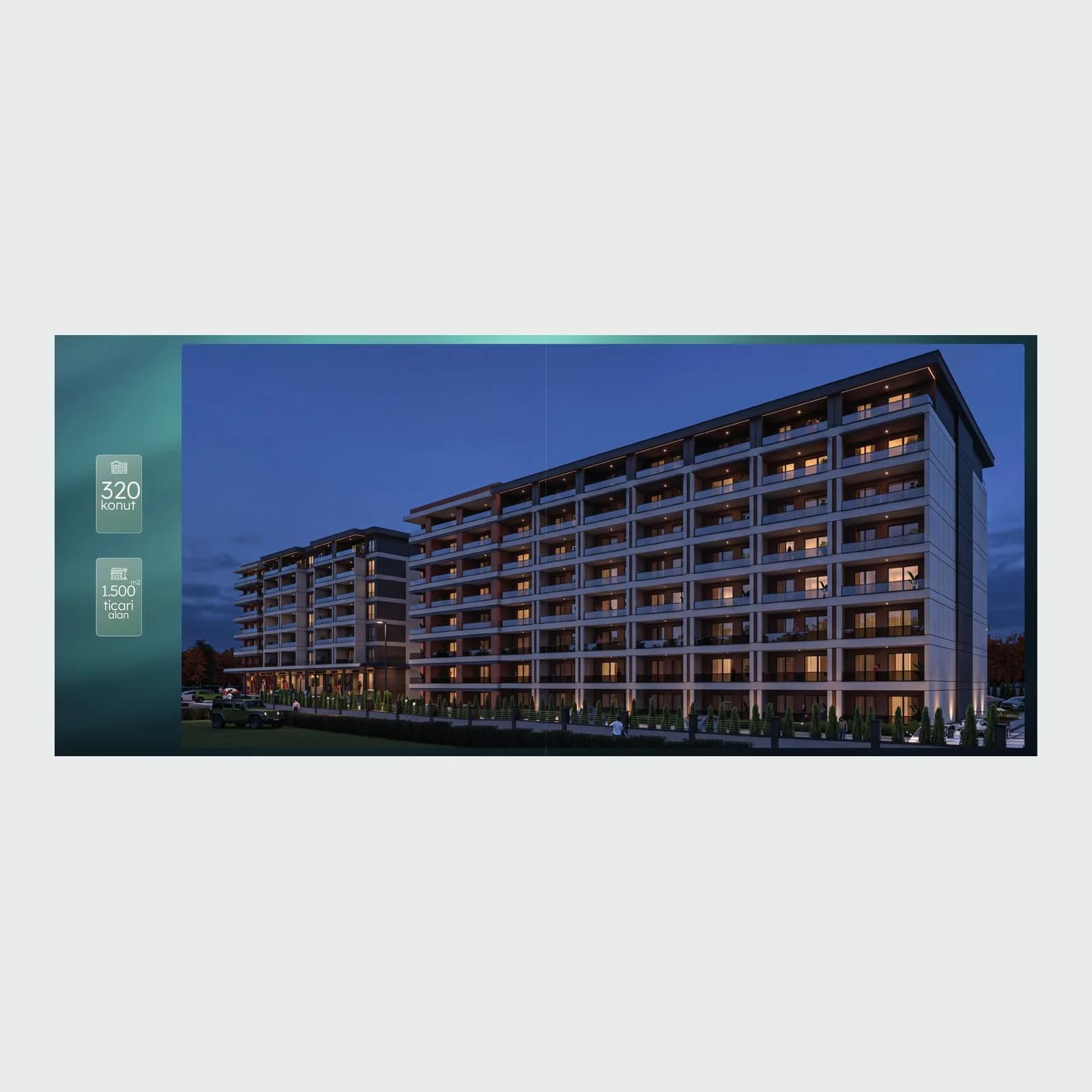 Divan Prime kataloğunda 320 konut ve 1.500 m² ticari alan sayfaları