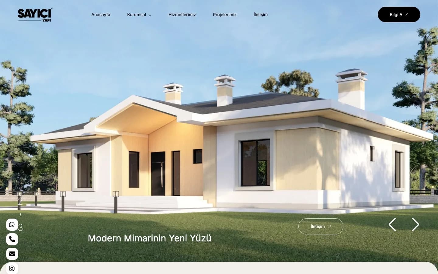 Sayıcı Yapı İnşaat Web Sitesi Tasarımı – proje görseli