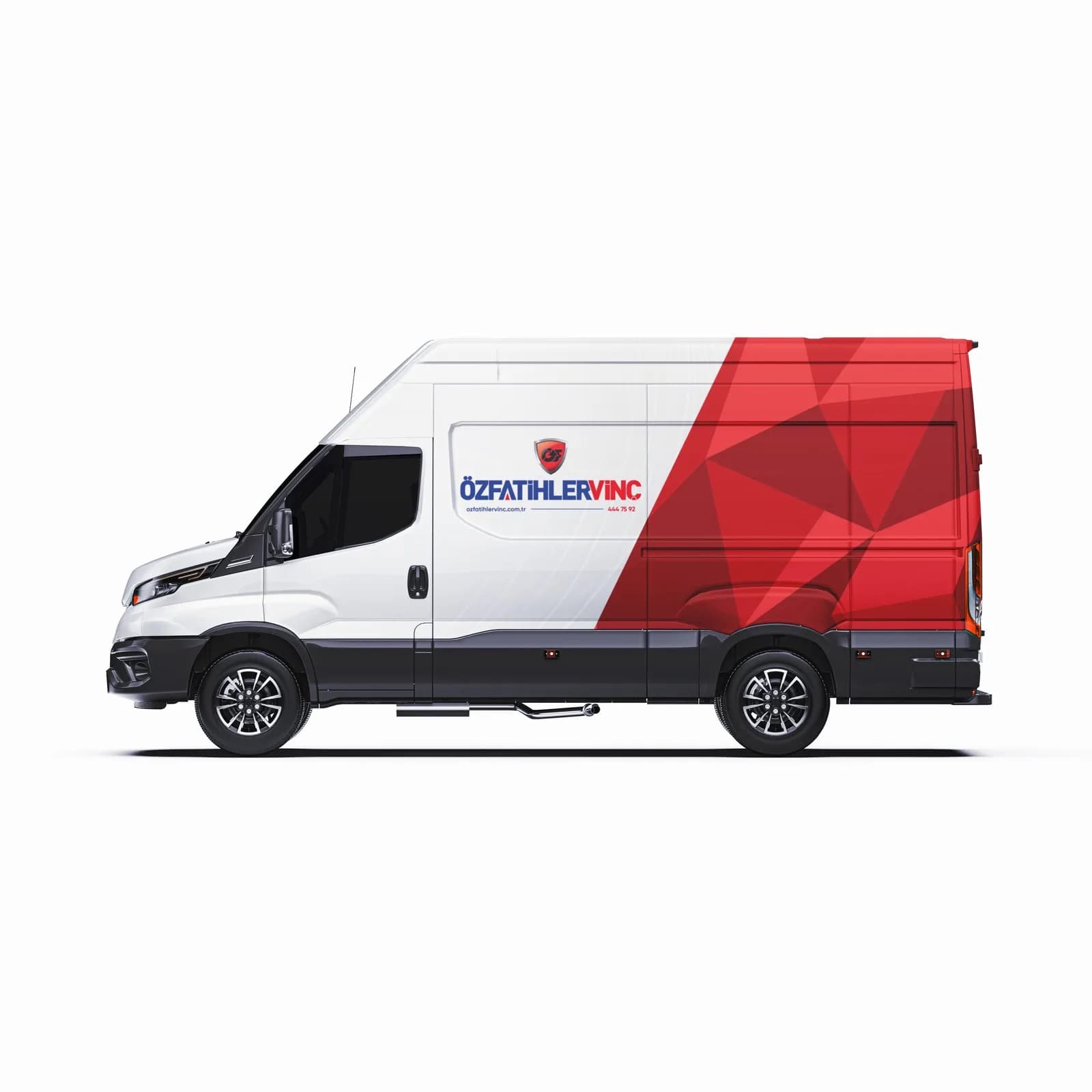 Özfatihler Vinç servis aracı giydirme tasarımı