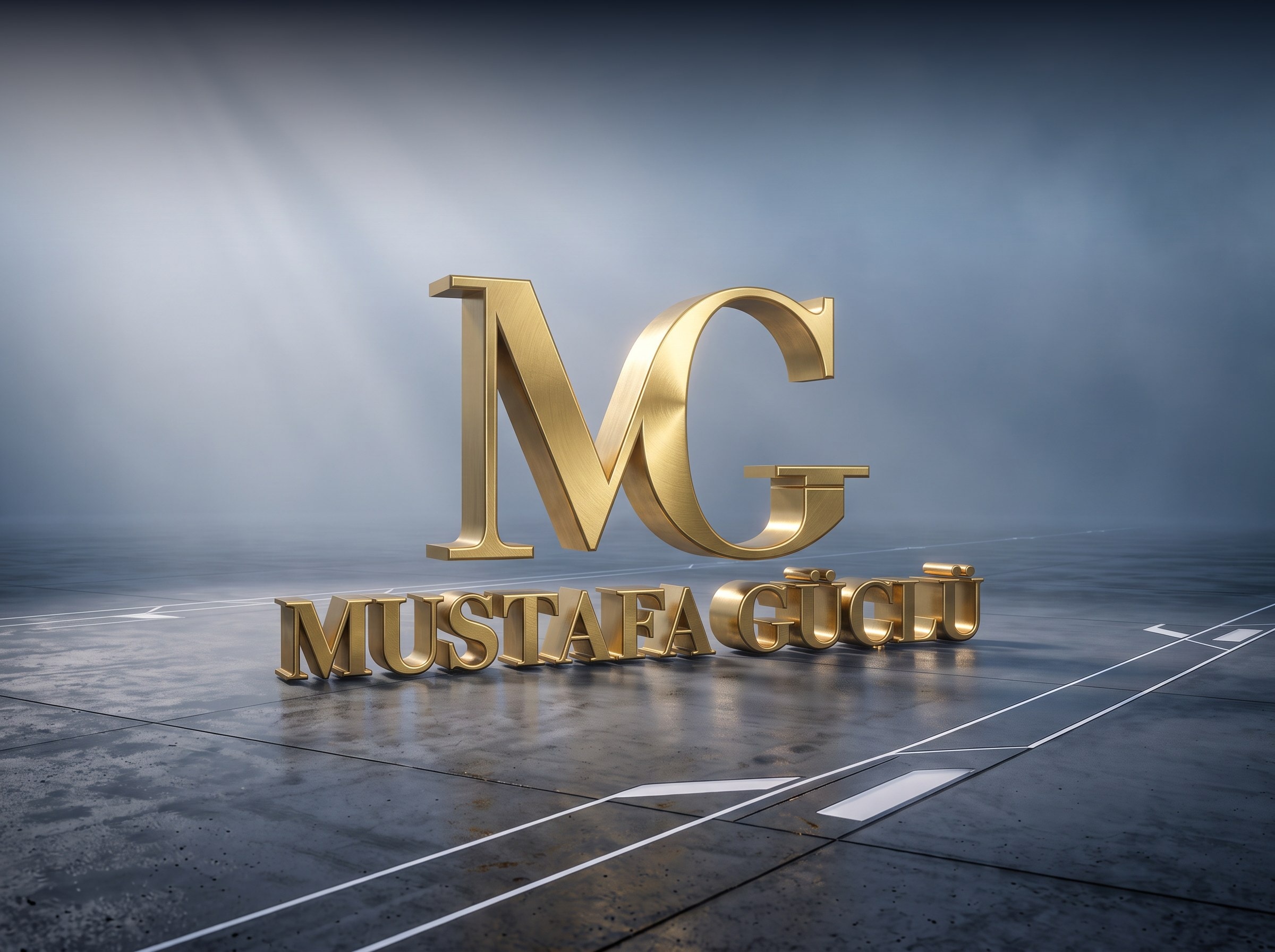 Mustafa Güçlü Mobilya 3D logo açılış sahnesi