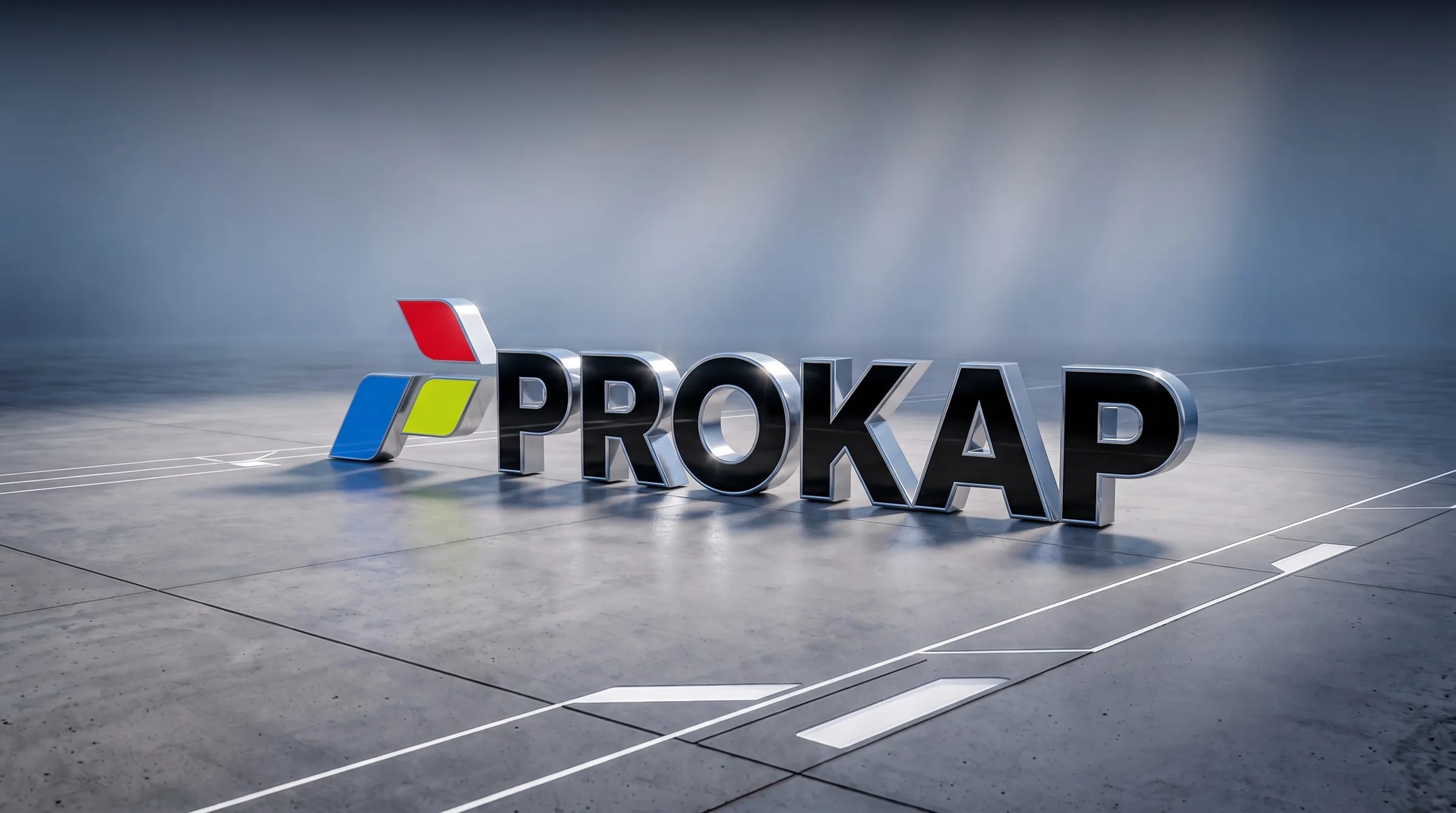 Prokap Plastik Kapak 3D logo açılış sahnesi