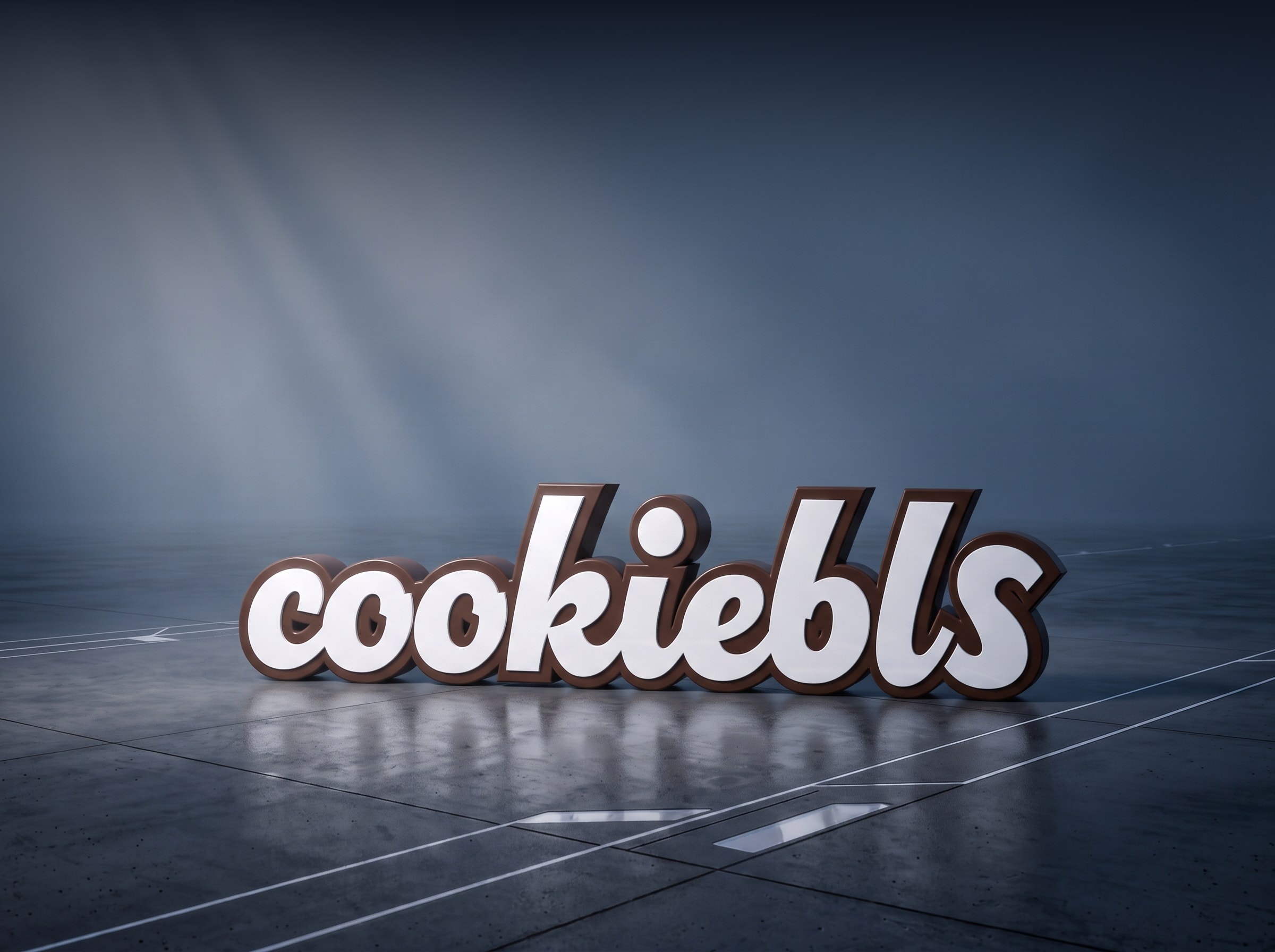Cookiebls 3D logo açılış sahnesi