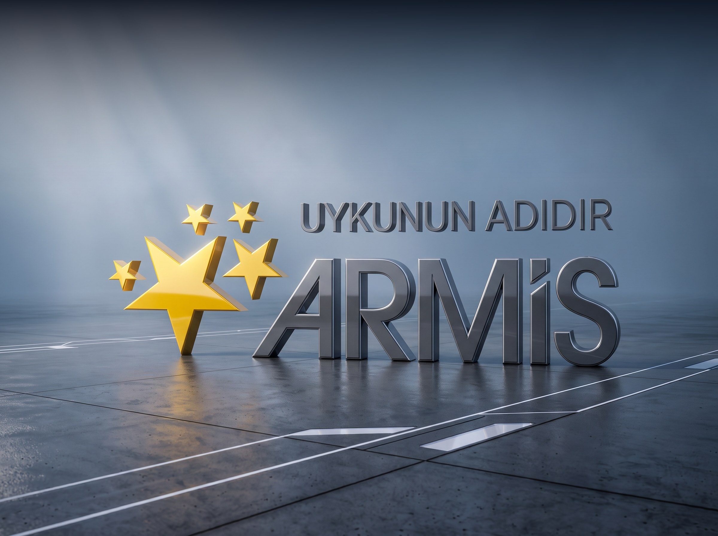 Armis Yatak 3D logo açılış sahnesi