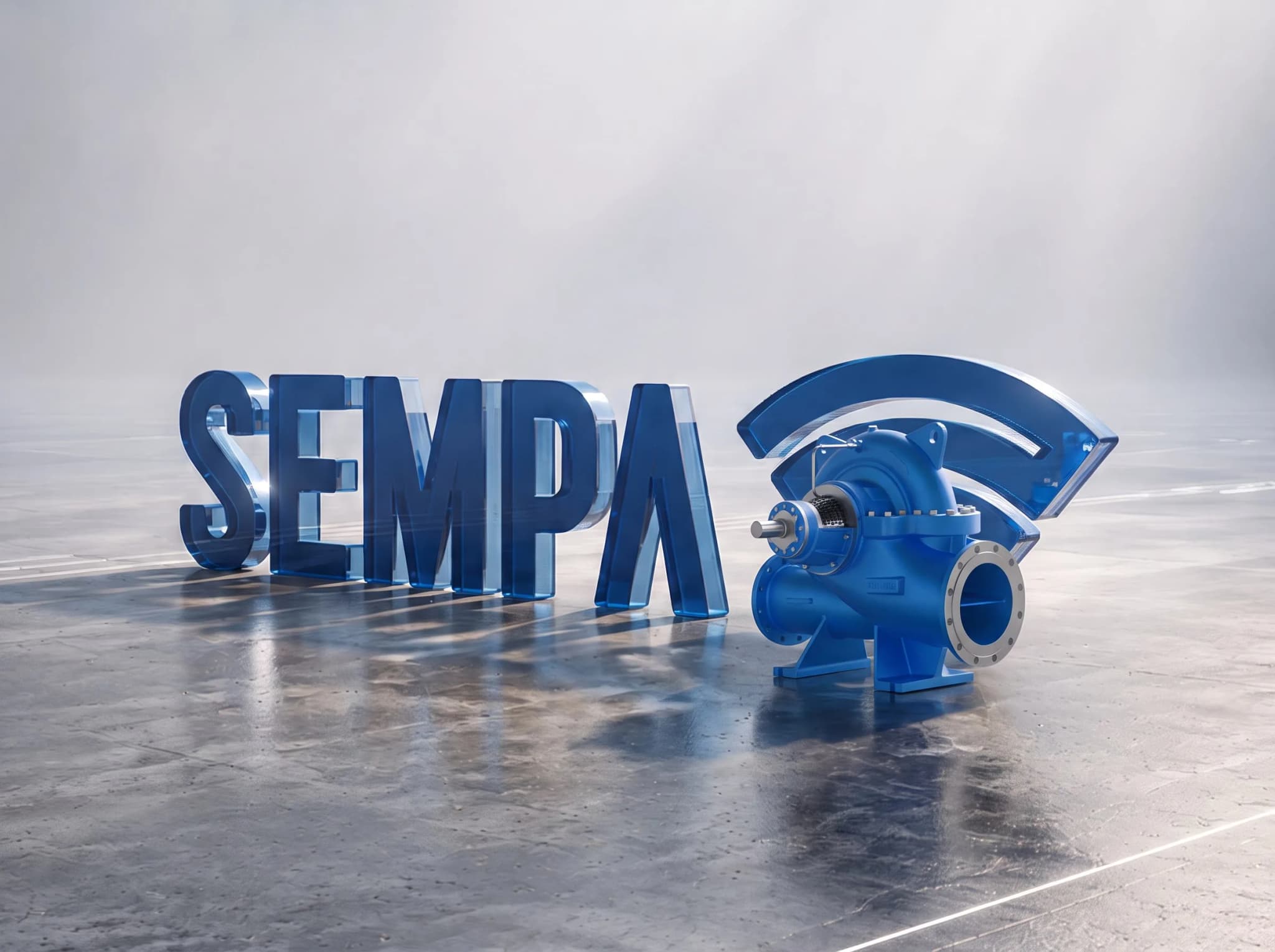 Sempa Pompa 3D logo açılış sahnesi