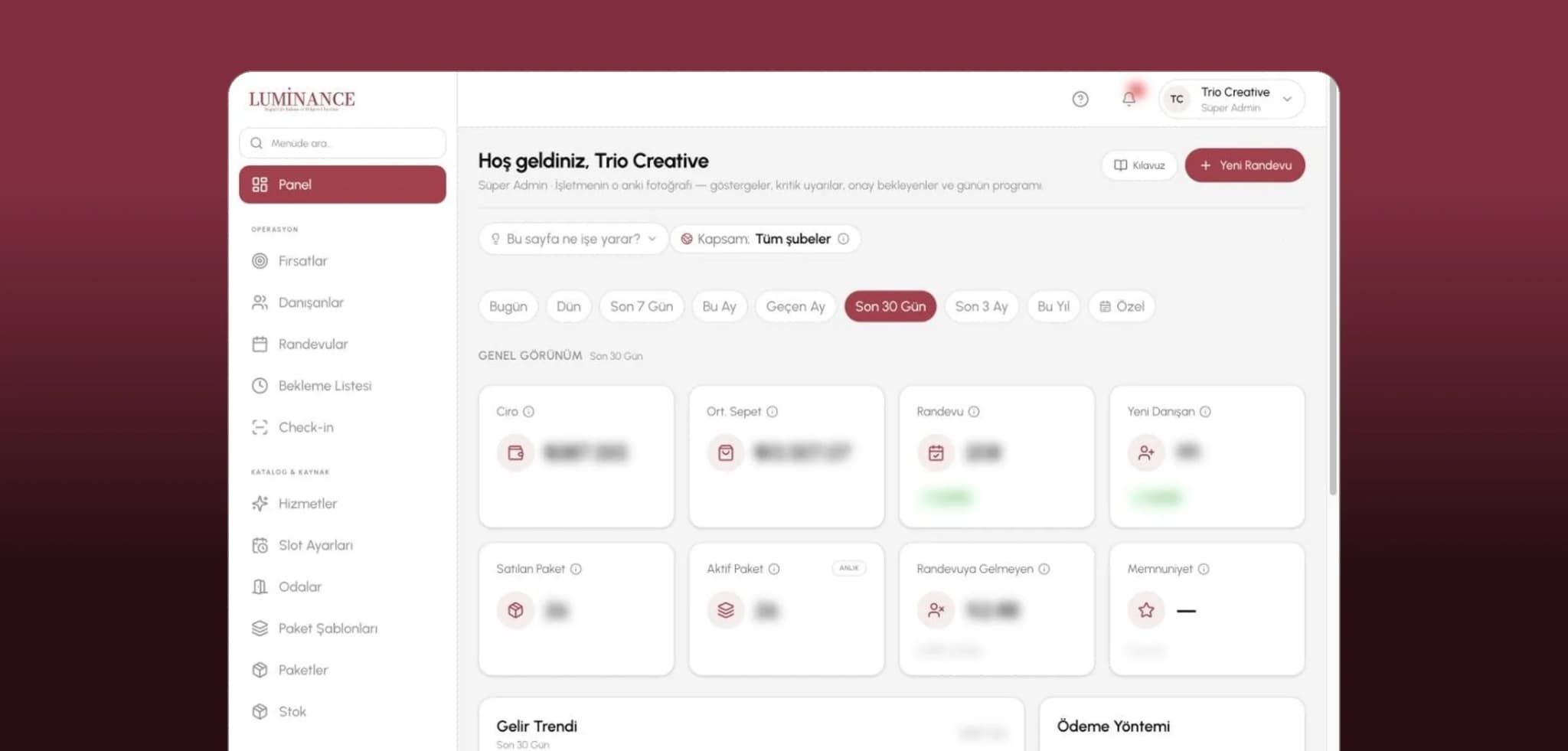 Luminance Premium CRM ve Randevu Yazılımı – kapak görseli