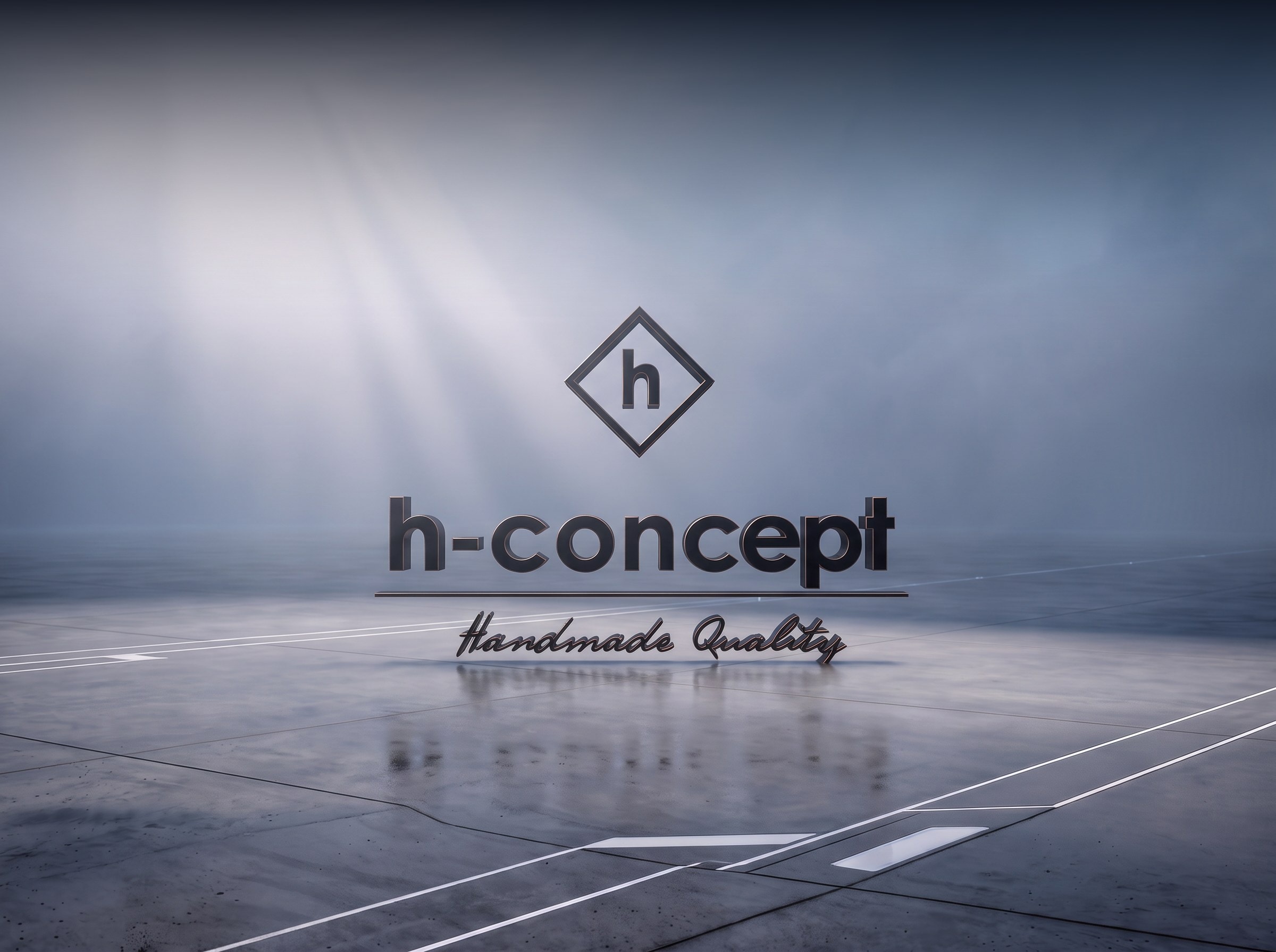 H Concept Konya 3D logo açılış sahnesi