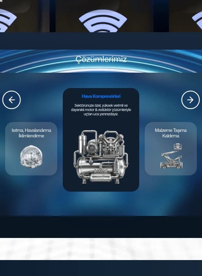 Sempa Motor Redüktör Web Sitesi Tasarımı – çalışmadan detay görseli