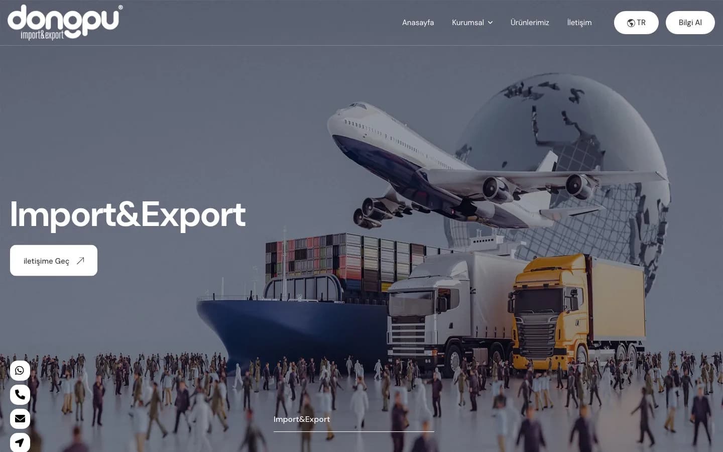 Dongpu Import Export Web Sitesi Tasarımı – proje görseli